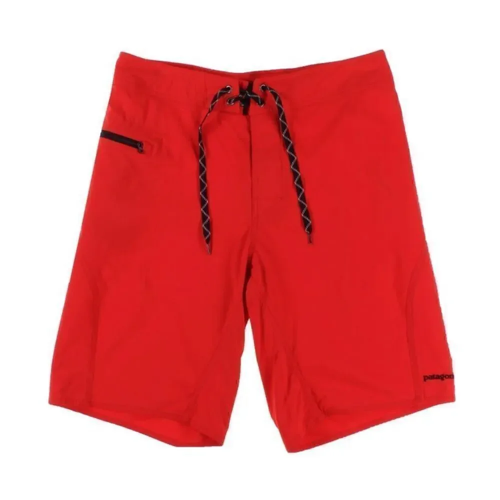Patagonia Board Shorts Swim Trunks Size 36 Red Surf Beach